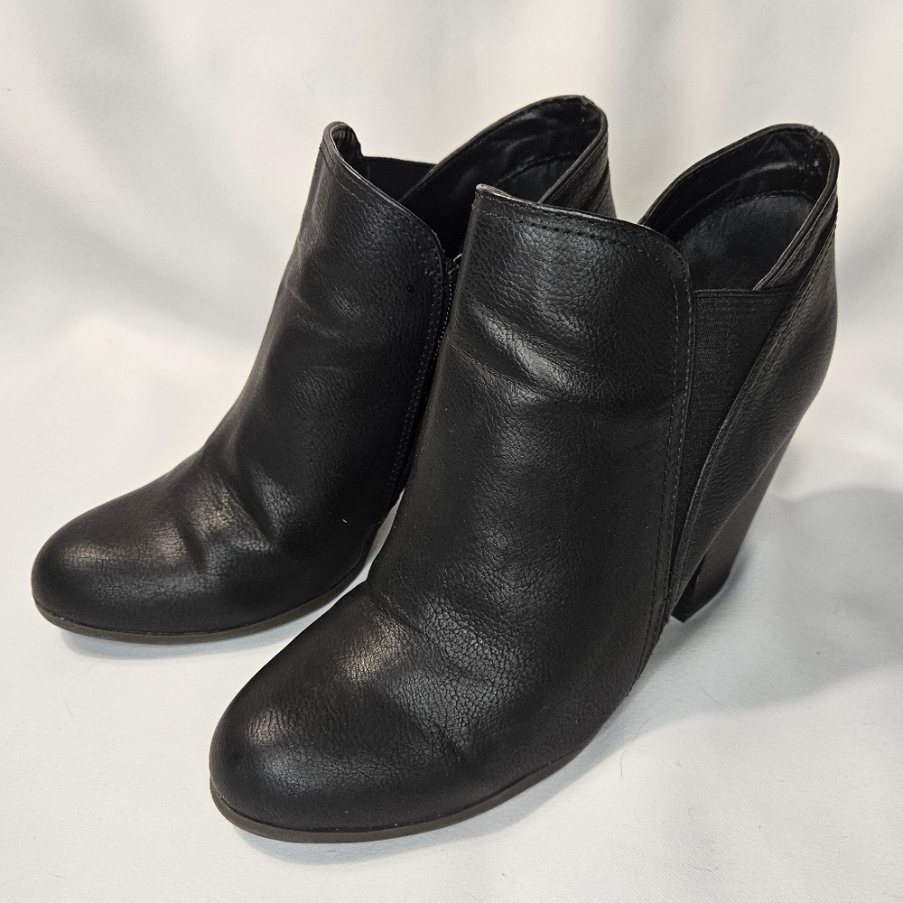 Black Ankle Boots, Women's 8.5M